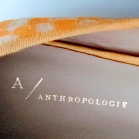 ANTHROPOLOGIE YELLOW LACE BALLET FLATS SIZE 9M - Picture 11 of 12